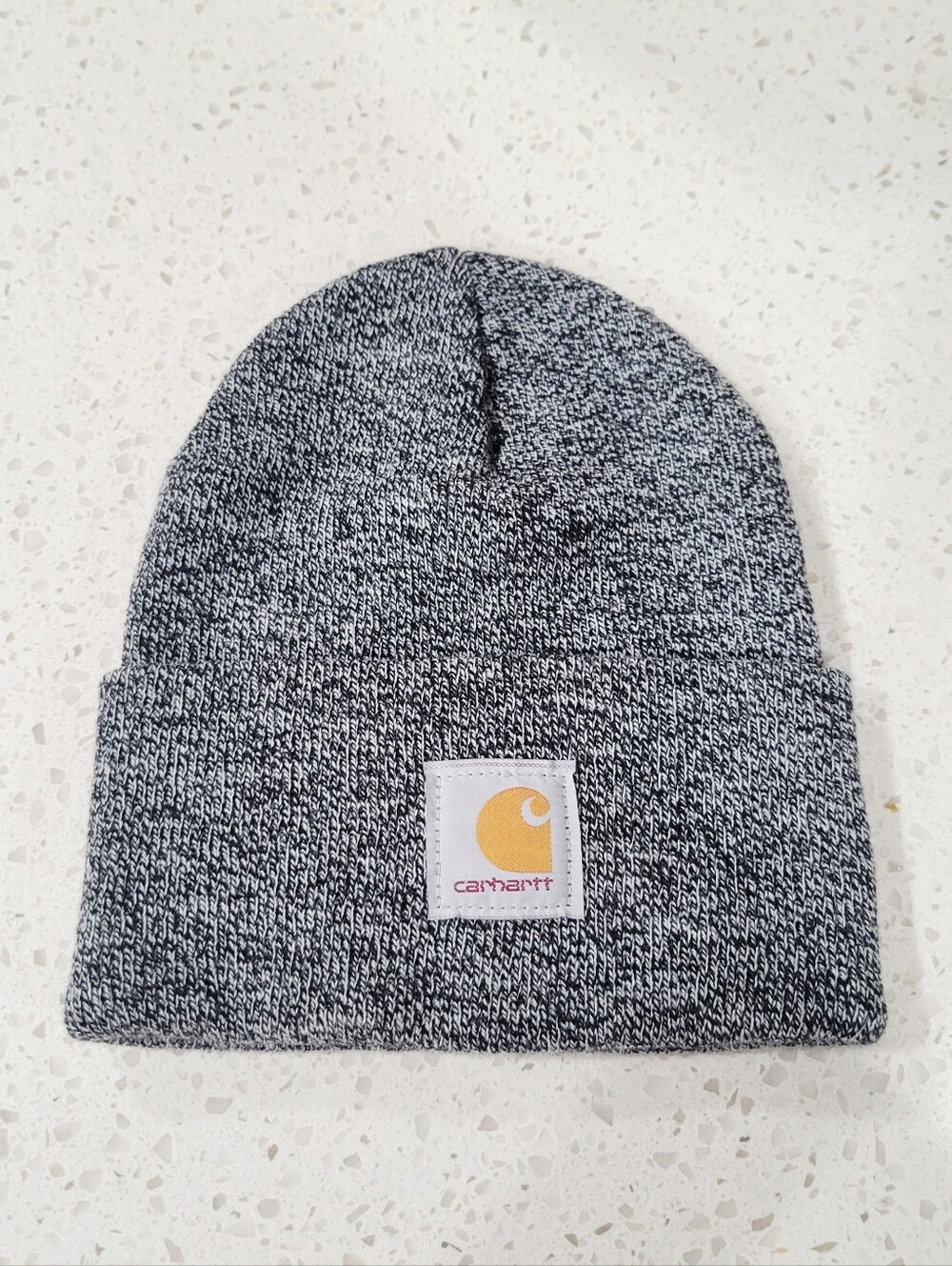 Carhartt Black Gray Knit Beanie Men's One Size Winter Outdoor Workwear